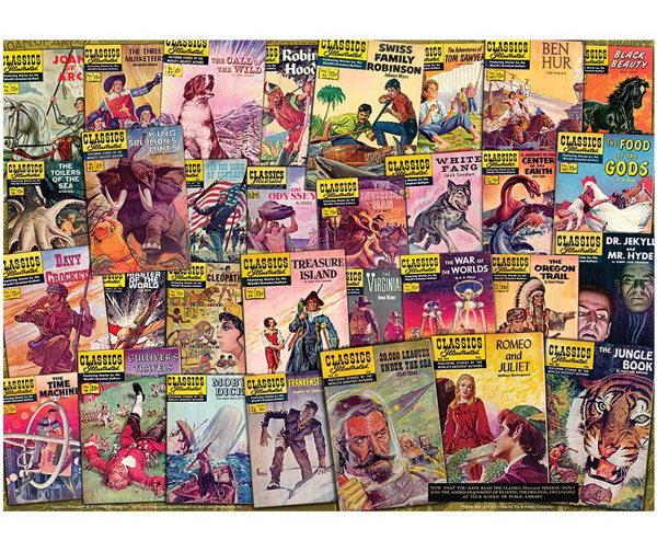 Classics Illustrated Comics Covers Puzzle 1000 Pieces Retro Style Collage