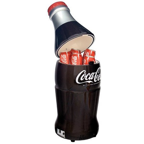 Coca-Cola 15-Can-Capacity Bottle-Shaped Fridge