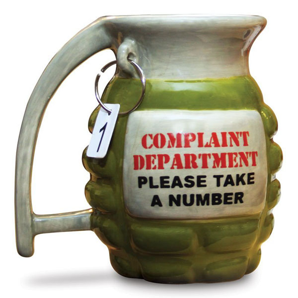 Complaint Department Grenade Mug