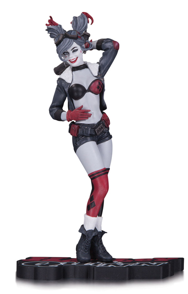 DC Comics Bombshells Harley Quinn Red Black and White Statue