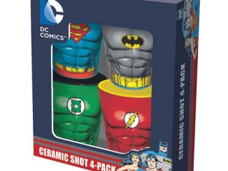 DC Comics Heroes Molded Ceramic Shot Glass 4-Pack