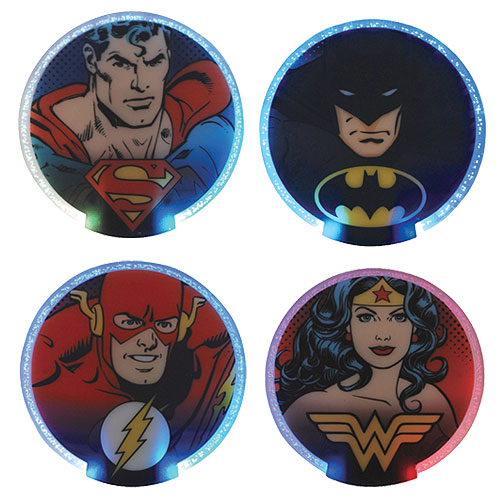 DC Comics Lighted Coasters 4-Pack