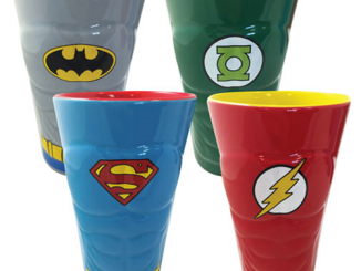 DC Comics Male Heroes Molded Ceramic Pint Glass 4-Pack
