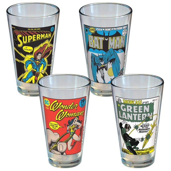 DC Comics Vintage Pint Glasses