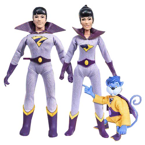 DC Superfriends Series 1 The Wonder Twins with Gleek 8-Inch Retro Action Figure Set