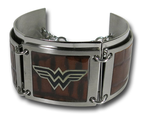 Dark Wood Segment Wonder Woman Bracelet
