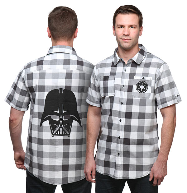 Darth Vader Plaid Button-Down Shirt