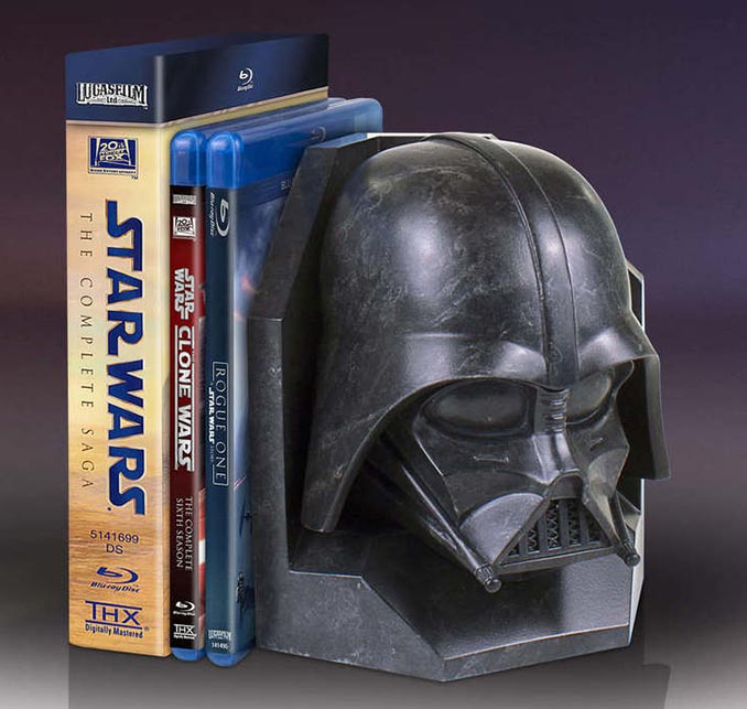 Darth Vader Stoneworks Faux Marble Bookends