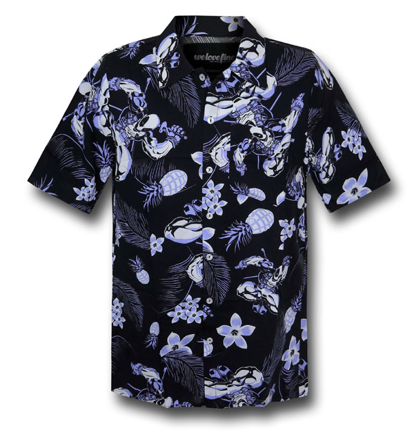 Deadpool Aloha Button-Down Shirt