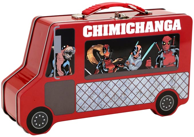 Deadpool Chimichanga Truck Metal Lunch Box