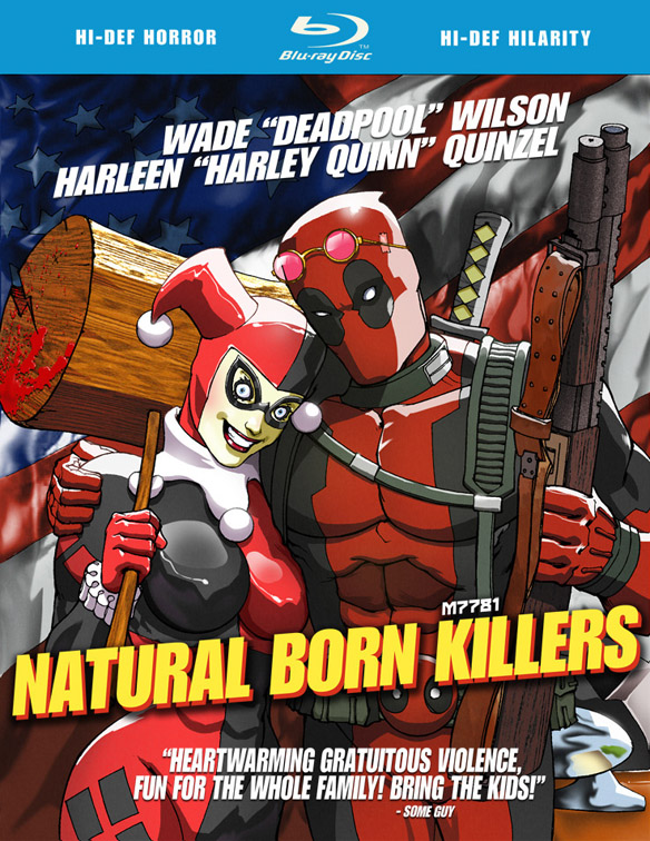 Deadpool and Harley Quinn Natural Born Killers Blu-ray Art Print