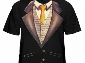 Deluxe Tuxedo T-Shirt With Gold Tie