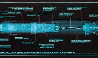 Doctor Who 10th Doctor's Sonic Screwdriver Blueprint Poster