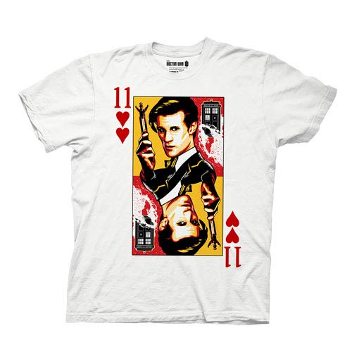 Doctor Who 11th Doctor Playing Card White T-Shirt