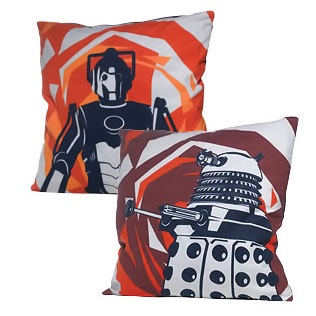 Doctor Who Dalek & Cyberman Home Cushion