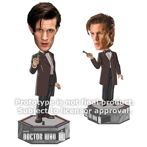 Doctor who 11th doctor figure   bobble head with light up sonic screwdriver. 