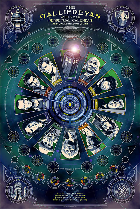 Doctor Who Gallifreyan Calendar Limited Edition Poster