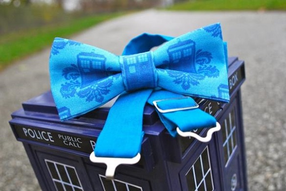 L@@K Dr Who The Doctor  Gallifrey Whovian Custom Tardis design Bow Tie 