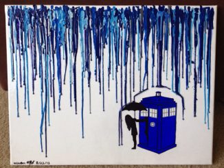 Doctor Who Melted Crayon Art