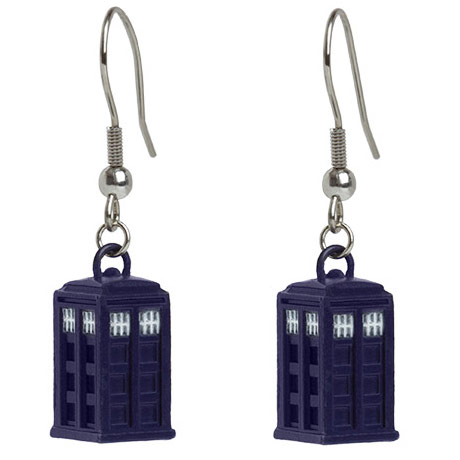 NEW Licensed Doctor Who Tardis Bow Ties Cool Stud Earrings Set of 3 Great Gift