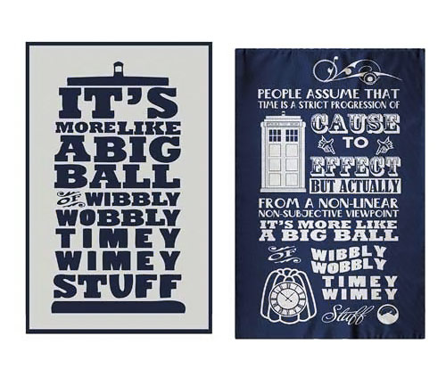 Doctor Who Timey Wimey Dish Towels