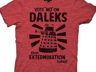 Doctor Who Vote No On Daleks Red T-Shirt
