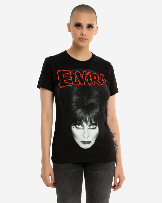 Elvira Mistress of the Dark Size 3XL Photo Image Button Shirt