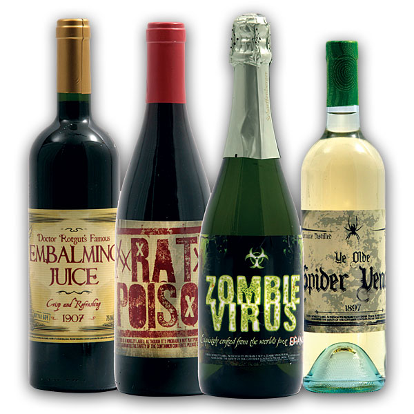 Evil Fake Wine Bottle Labels