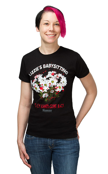 Exclusive Lizzies Babysitting Fitted Ladies Shirt