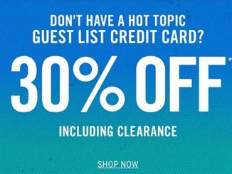 30% Off Hot Topic Flash Sale