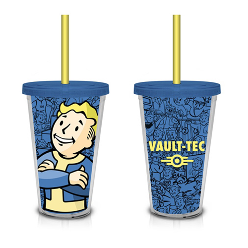 Fallout Vault Boy Vault-Tec 18 oz. Plastic Travel Cup