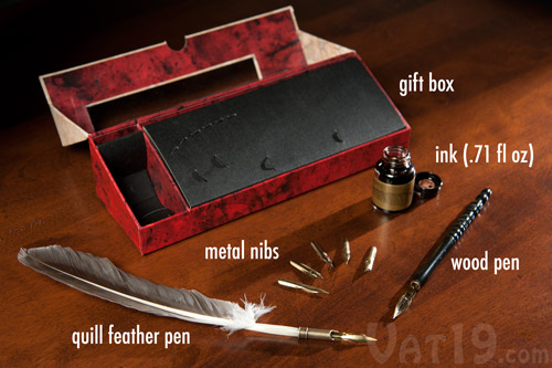 Feather Pen and Quill Set