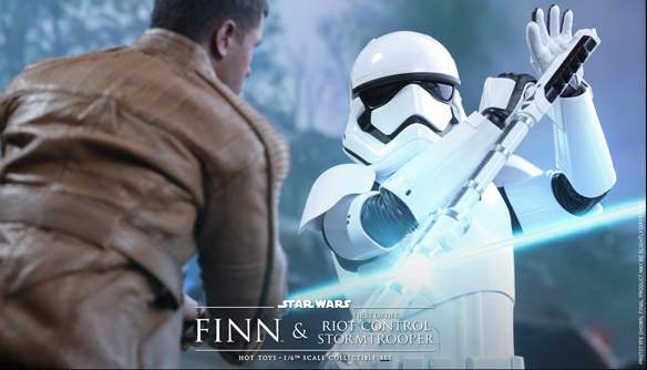 Finn and First Order Riot Control Stormtrooper Sixth-Scale Figure Set