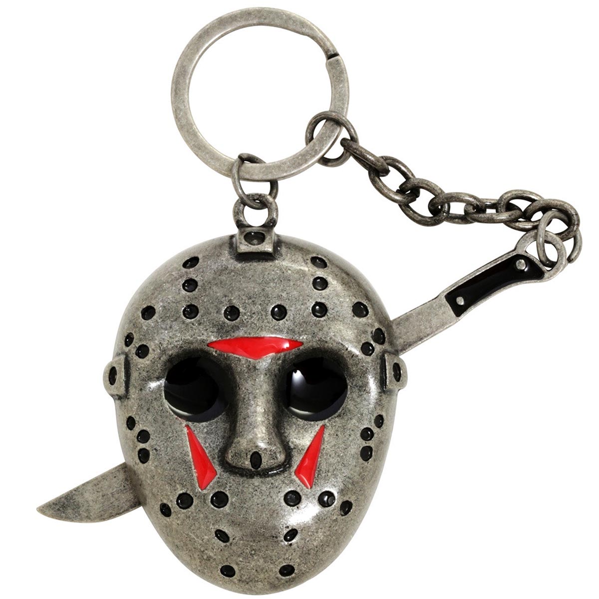 Friday the 13th keychain key chain jason voorhees Full metal mask is 2.7 inch 