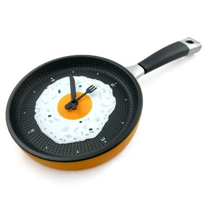 Frying Pan Egg Omelet Modern Design Wall Clock