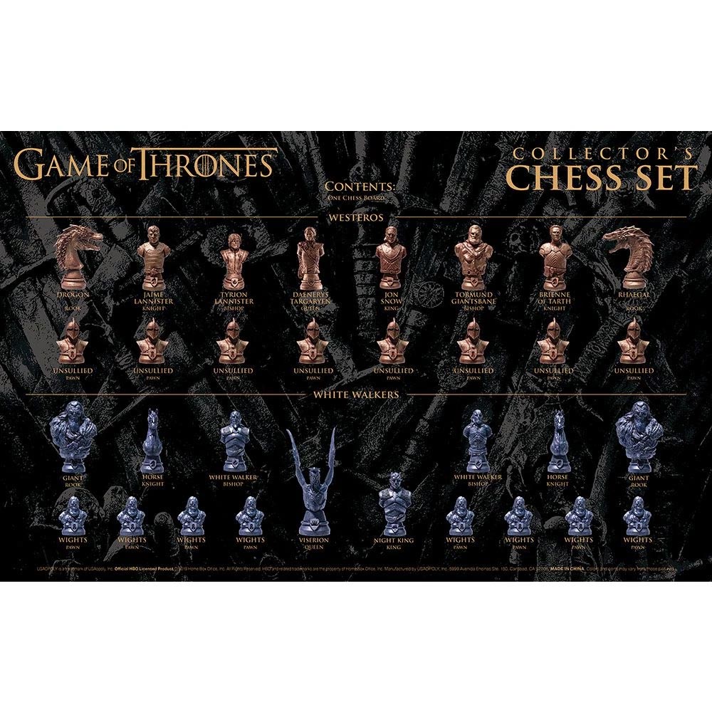 Usaopoly HBO White Walkers vs Westeros Game of Thrones Collector’s Chess Set 