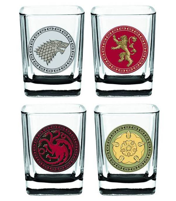 Game of Thrones House Sigil Shot Glasses