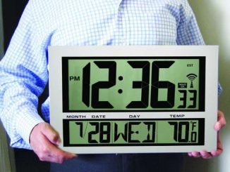 Giant Digital Atomic Wall Clock Thermometer