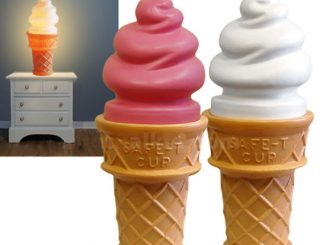 Giant Swirl Ice Cream Cone Lamp