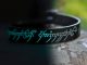 Glow in the Dark Leather Dog Collar with The One Ring Elvish Script