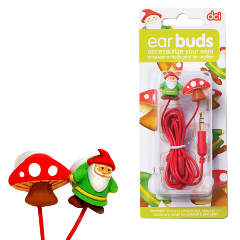 Gnome & Mushroom Earbuds