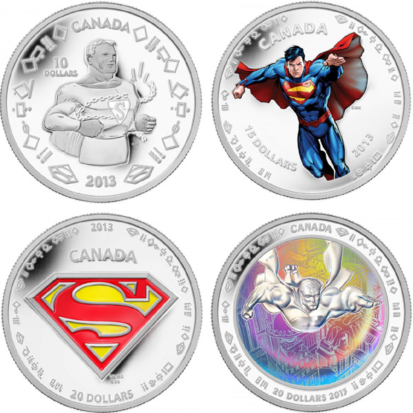 Gold and Silver Canadian Superman Coins