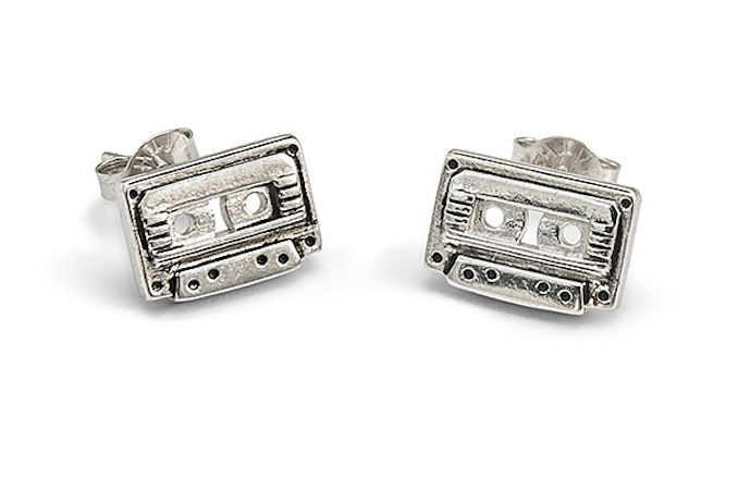 GotG Wee Awesome Mix Vol. 2 Cassette Sterling Stud Earrings