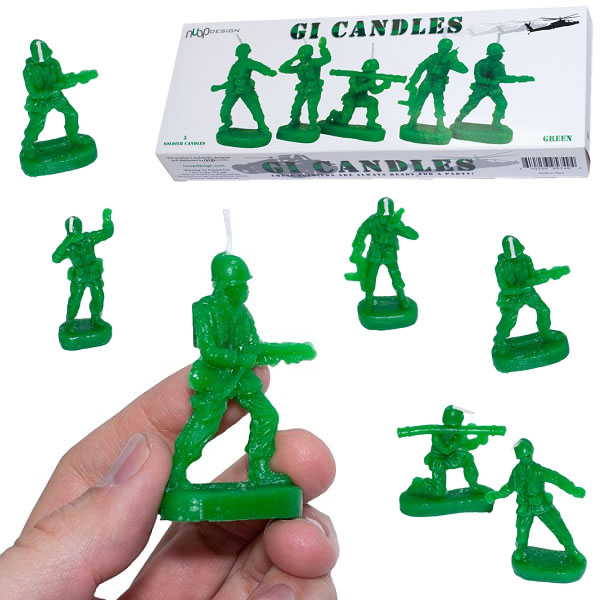 Green Army Guy Candles