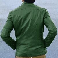 Green Lantern Symbol Seam Vegan Leather Jacket
