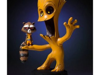 Guardians of the Galaxy Groot and Rocket Animated Statue