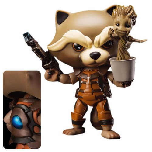 Guardians of the Galaxy Rocket Raccoon with Groot Egg Attack Action Figure