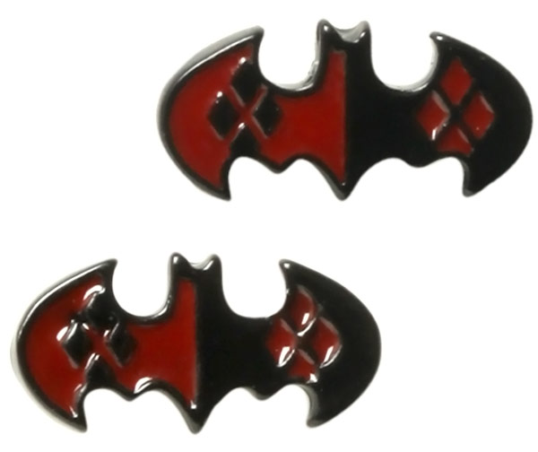 Harley Quinn Batman Logo Earrings