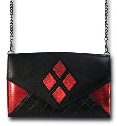 Harley Quinn Foil Envelope Wallet with Chain
