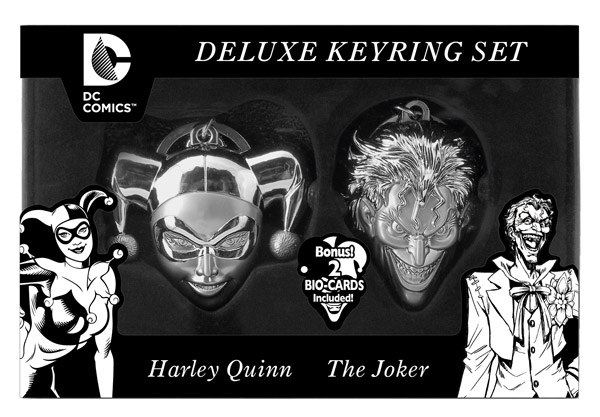 Harley Quinn and Joker Limited Edition Pewter Key Chain Set